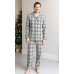 Чоловіча піжама фланелева SoundSleep Flanel Cоzy Grey фланель клітинка сіра L (2800005002027)