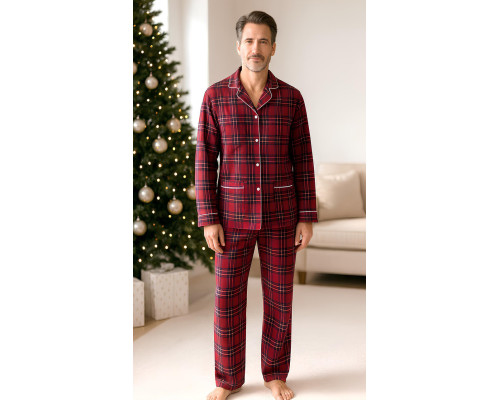 Чоловіча піжама фланелева SoundSleep Flanel Cоzy Red SoundSleep фланель клітинка червона XXL-XXXL (2800005001914)